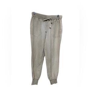 Vineyard Vines Tan Khaki Beige Woman’s Linen Blend Joggers in Size XS.